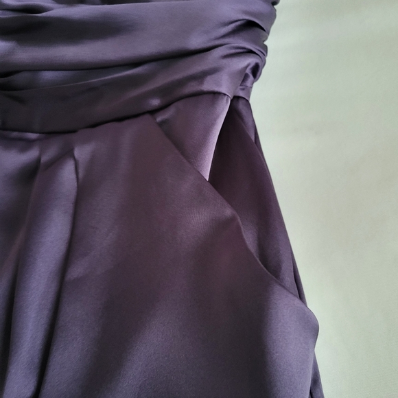 David's Bridle Royal Purple Sleeveless Mini Dress with Pockets - Picture 7 of 10